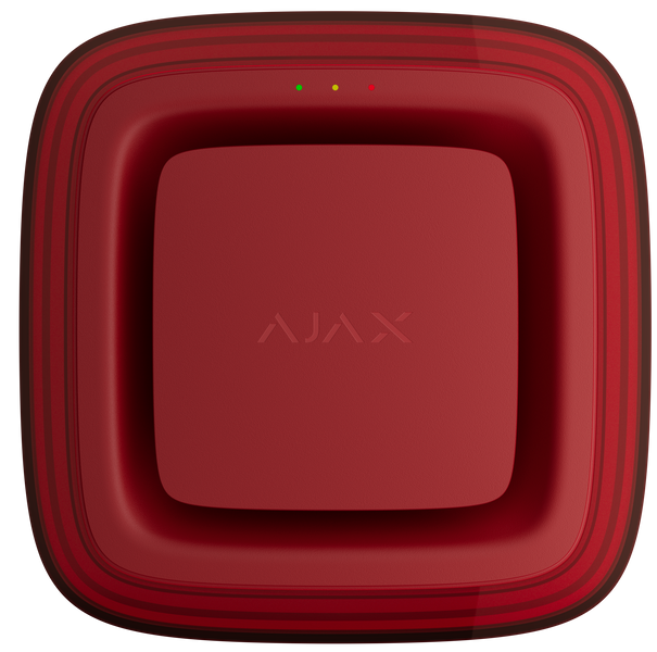Бездротовий адресний пожежний оповіщувач світлозвуковий Ajax EN54 FireProtect (Sounder/VAD) Jeweller Red (118601.279.RD1) 000057174 фото