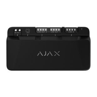 Модуль для додаткового живлення Ajax Superior LineSupply (75 W) Fibra Black (117732.181.BL1) 000053554 фото