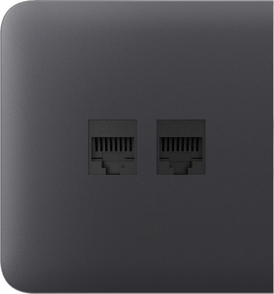 Бічна панель для вбудованої інтернет-розетки Ajax SideCover (LAN) Graphite (126215.319.GP) 000058926 фото