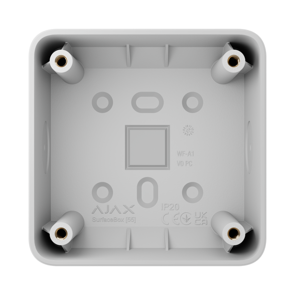 Коробка для зовнішнього монтажу Ajax SurfaceBox для пристрою LightSwitch чи Outlet White (107589.293.WH) 000053561 фото