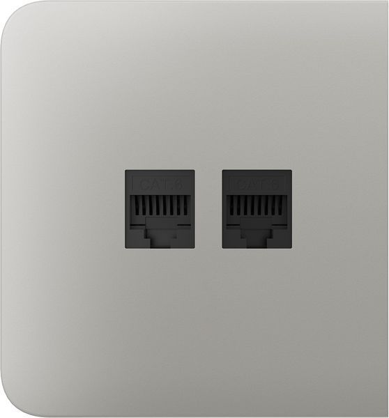 Бічна панель для вбудованої інтернет-розетки Ajax SideCover (LAN) Oyster (126217.319.OY) 000058928 фото