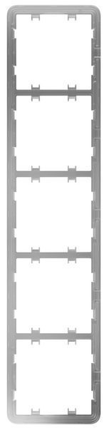 Рамка для 5-х вимикачів/розеток Ajax Frame (5 seats) vertical (83433.141.NC) 000046134 фото