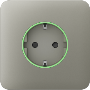 Передня панель для вбудованої розетки Ajax SoloCover (smart) Olive (60026.164.OL) 000038799 фото