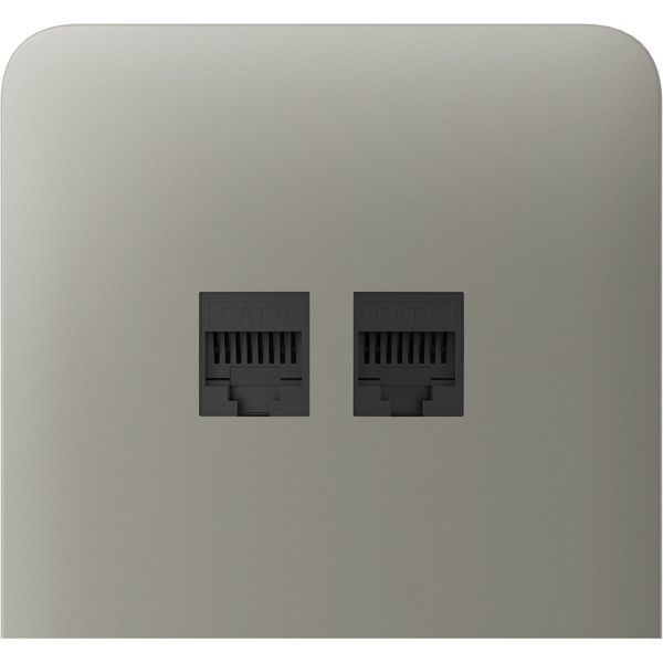 Бічна панель для вбудованої інтернет-розетки Ajax SideCover (LAN) vertical Olive (126226.319.OL) 000059111 фото