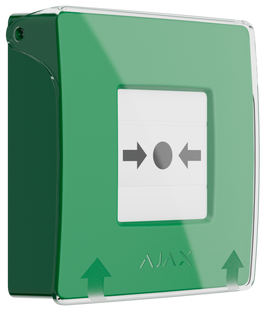 Бездротова програмована кнопка з механізмом скидання Ajax ManualCallPoint Jeweller Green 000044794 фото