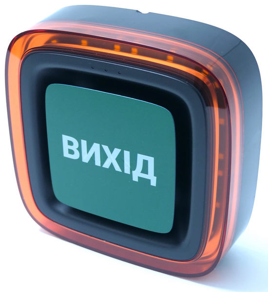 Бездротовий адресний пожежний оповіщувач світловий Ajax EN54 FireProtect (VAD) "ВИХІД" Black (161311.277.BL1) 000061815 фото
