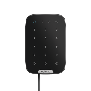 Дротова сенсорна клавіатура Ajax KeyPad Fibra Black (44400.12.BL1) 000027203 фото
